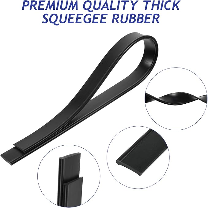 Boao 4 Pieces Replacement Squeegee Rubber 18 Inch Refill Silicone Replacement - Image 5