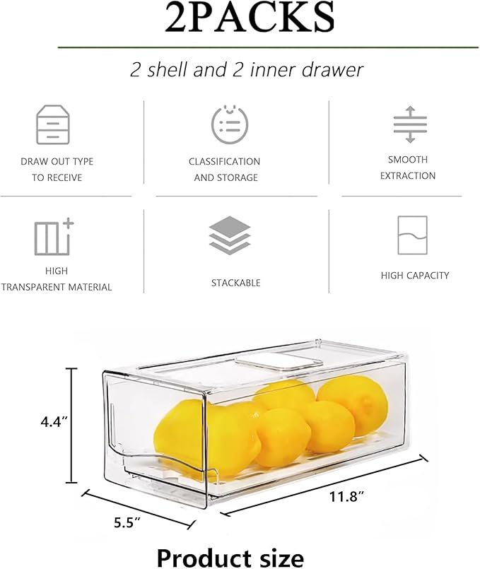 2 Pack Fruit Storage Containers - Image 2
