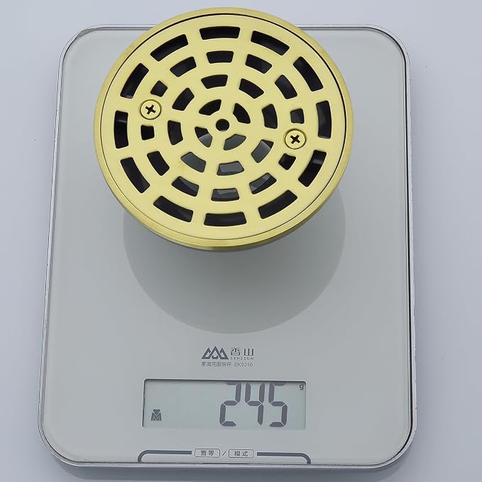 RANDOM Round Shower Drain SUS304 Stainless Steel Brushed Gold Shower Drain 4 - Image 9