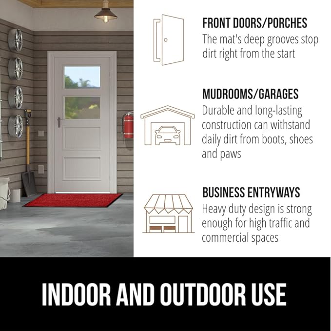 GORILLA GRIP Traffic Guard Door Mat, Heavy Duty Welcome Mats, Commercial Office - Image 7