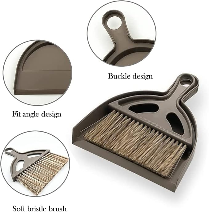 Small Broom and Dustpan Set Mini Dustpan and Brush, Hand Broom and Dustpan Set - Image 6