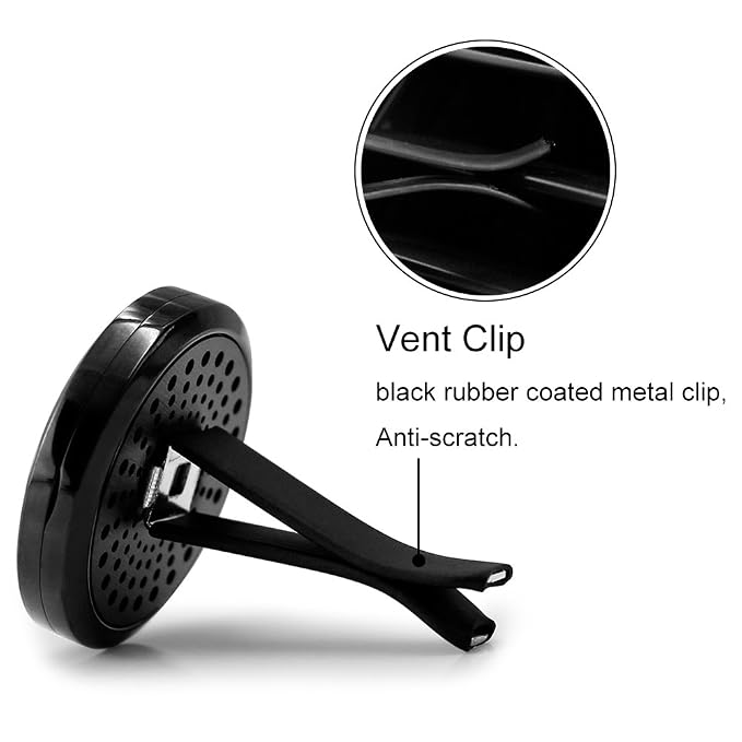 2PCS 30mm Car Aromatherapy Essential Oil Diffuser Stainless Steel Black Locket - Image 3