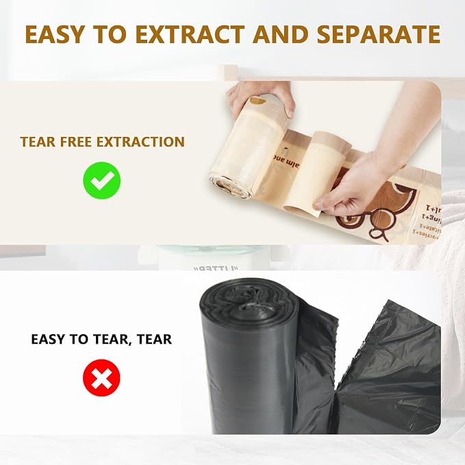 VOK 8 Gallon Trash Bags with Capybara Printed, Drawstring Medium Garbage Bags - Image 3