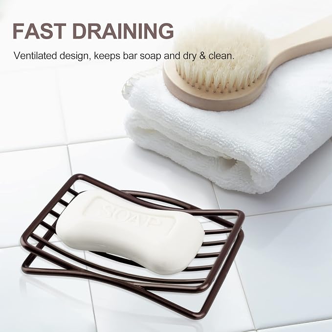 Soap Dish for Shower Bathroom Bar Soap Holder, Stainless Steel Self-draining - Image 5