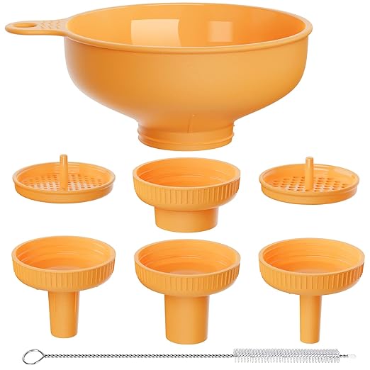Wide Mouth Kitchen Funnel, Food Grade Plastic Cooking Canning Funnel by BALIWELL