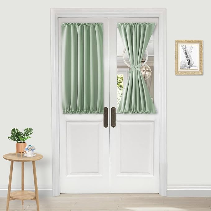 DWCN French Door Curtains – Rod Pocket Thermal Blackout Curtain by DWCN