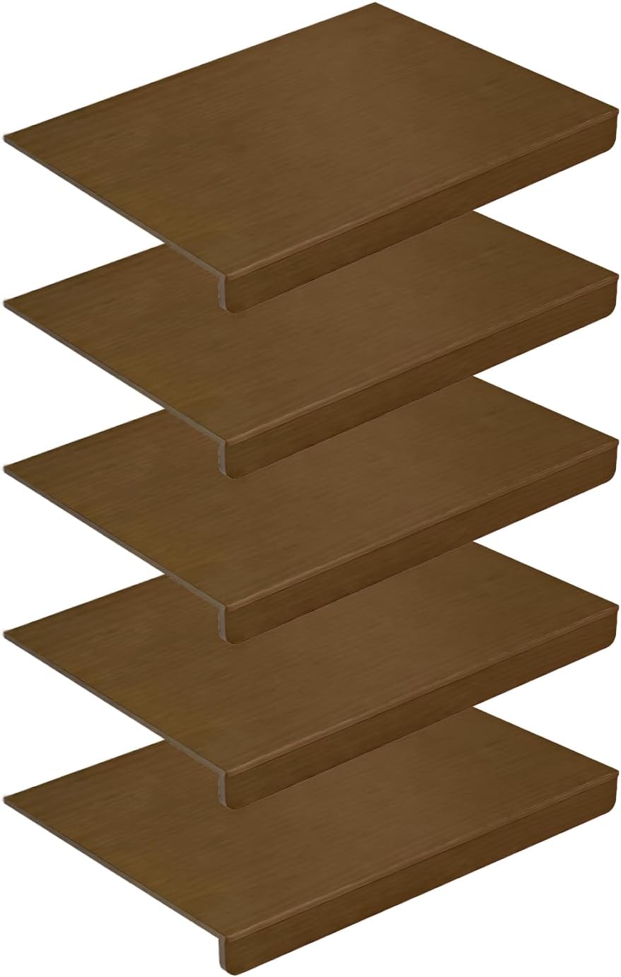 Wood 12x46 in 5-Pack wire rack cover is a anti-warp shelf liner for renters i...