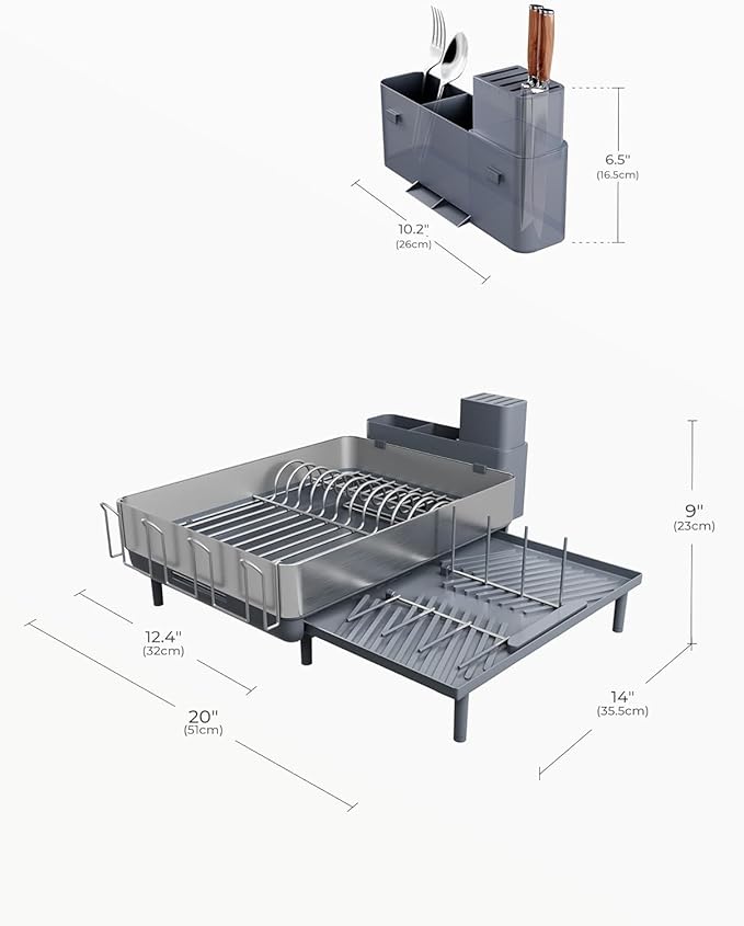 SUNLY Large Dish Drying Rack, Expandable Dish Racks - Image 6