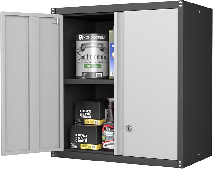Metal Wall Cabinet, Garage Cabinets Wall Mounted, Locking Storage by STEELIST