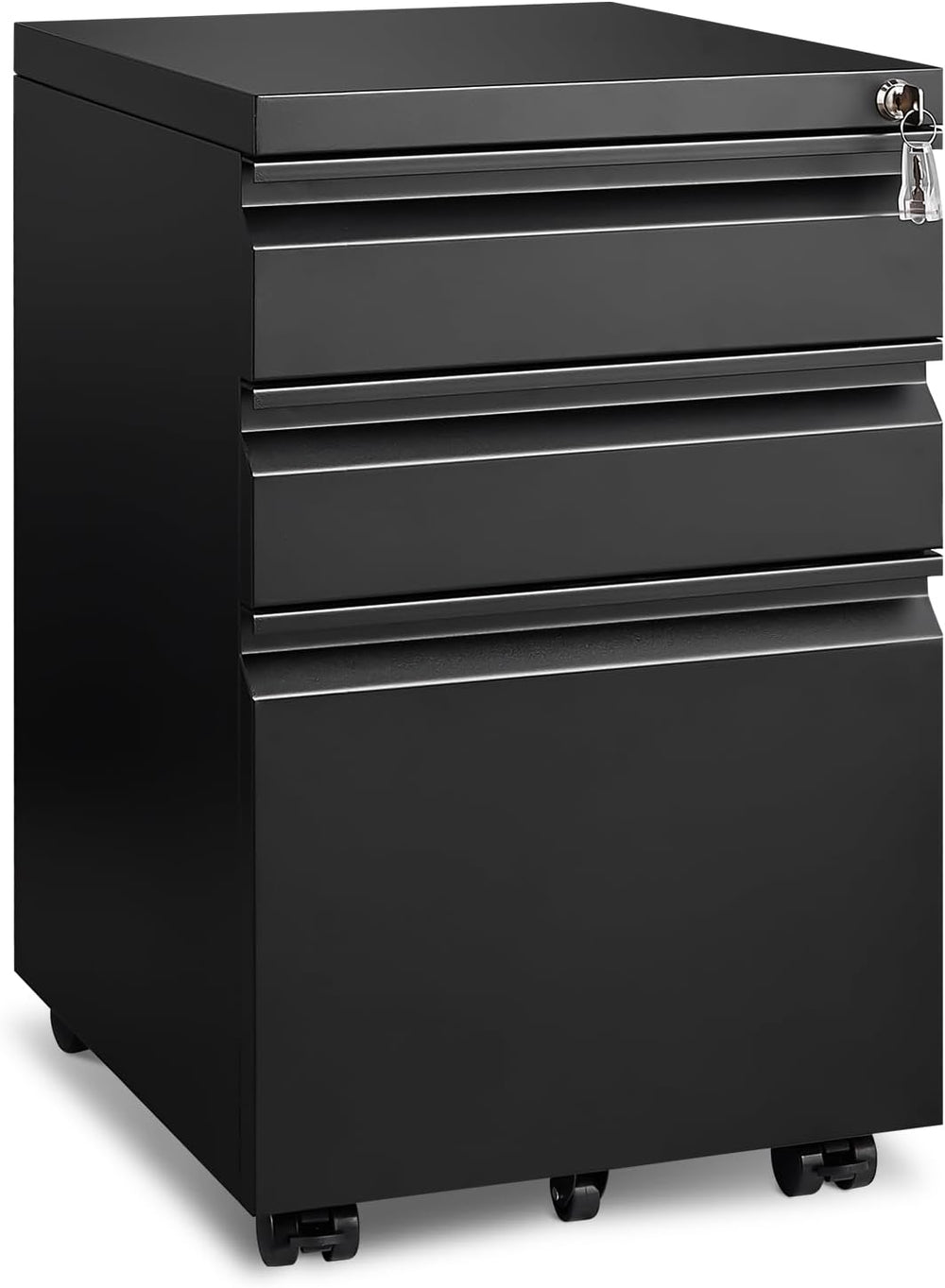 Approgreent 3 Drawer File Cabinet for Home Office, Under Desk Mobile Filing C...
