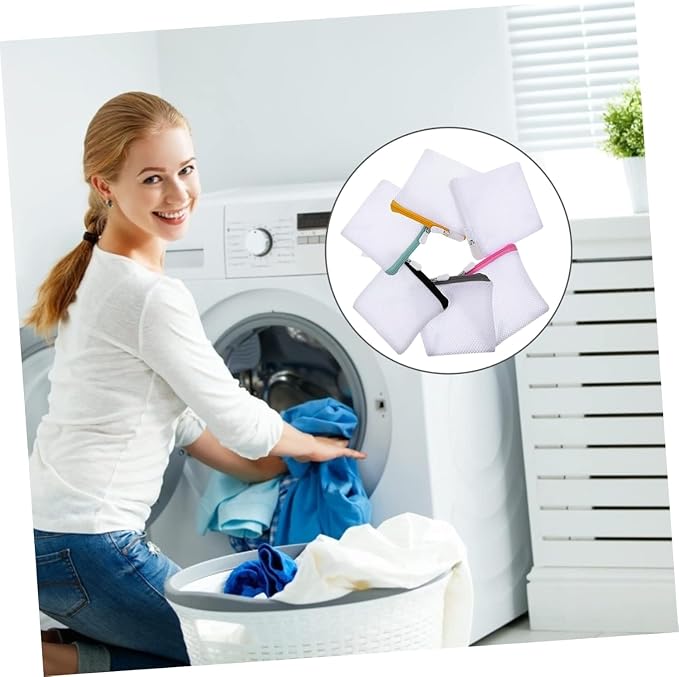 6pcs Laundry Bag Mesh Wash Bag Mini Washing Machine Underwear Washing Bag Wash - Image 2