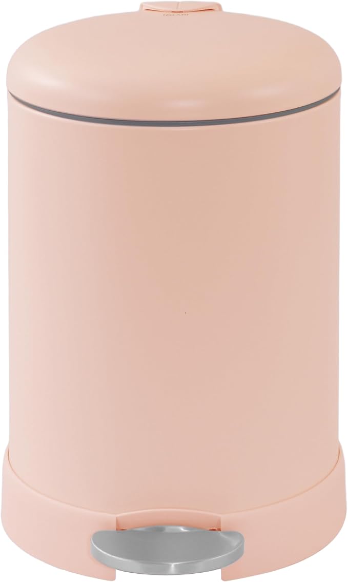 Glad Small Trash Can, 1.2 Gallon | Round Stainless Steel Garbage Bin - Image 7