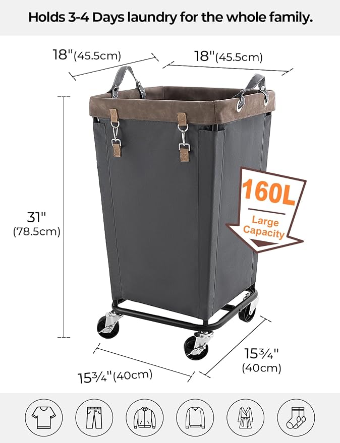 StorageWorks 160L Laundry Basket - Image 2