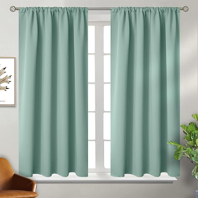 BGment Sage Green Blackout Curtains 45 Inches Length by BGment