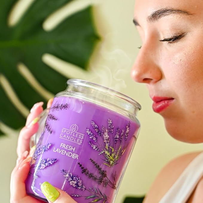 Fresh Lavender Candle 22oz Glass Jar - Image 9
