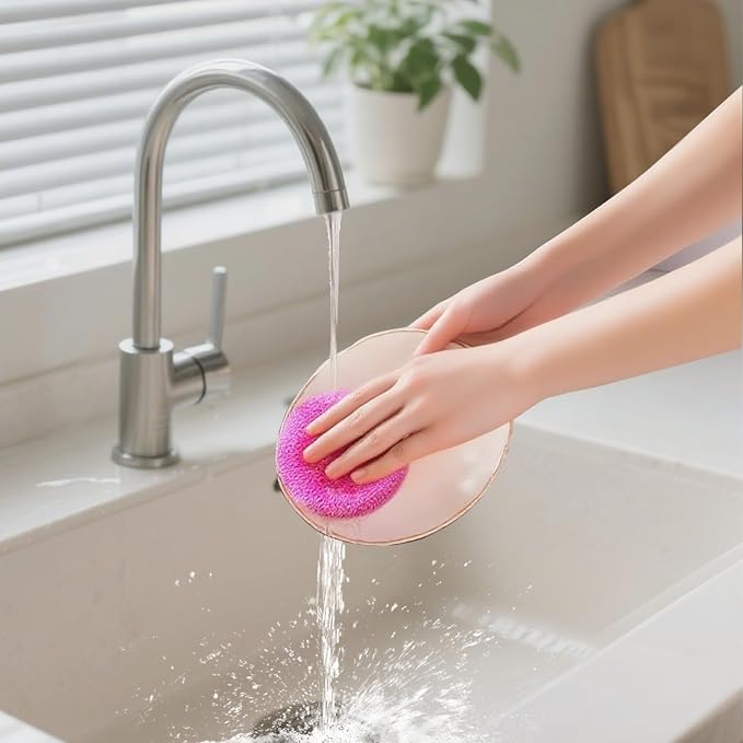 25 Pcs Plastic Dish Scrubbers, Reusable Non-Scratch Nylon Scouring Pads Bulk - Image 5