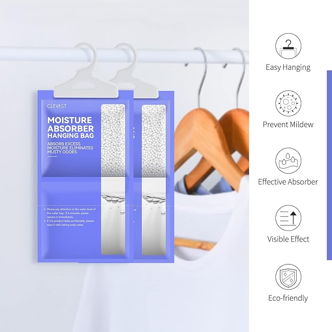 CLEVAST Moisture Absorbers Packets 10 Pack, Dehumidifier Bags - Image 6