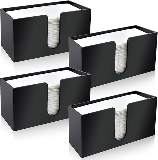 4Pack Black Acrylic Countertop Paper Towel Dispenser, Napkin Dispenser by Unknown