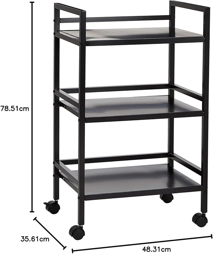 Amazon Basics 3-Tier Metal Rolling Cart - Image 6