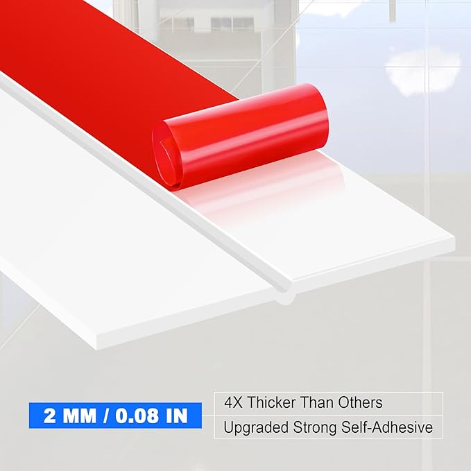 ToLanbbt Weather Stripping Silicone Door Seal Strip 1 in x 20 ft Door Draft - Image 3