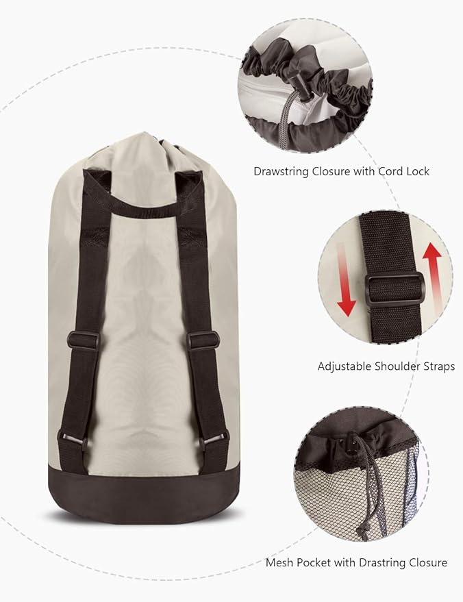 Dalykate Backpack Laundry Bag, 115L Large Hamper - Image 3