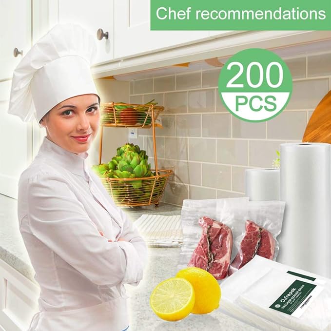 O2frepak 200 Pint Size 6" x 10" 4mil Thick Vacuum Sealer Bags - Image 2