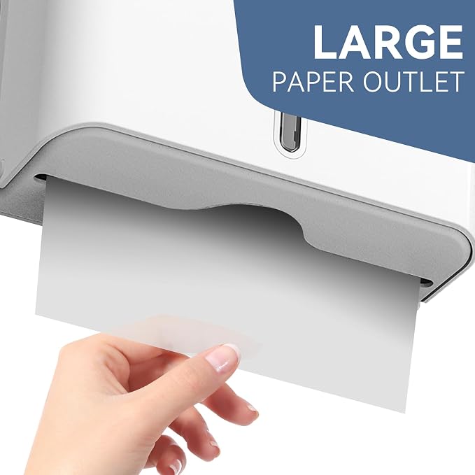 Paper Towel Dispenser Wall Mount, Adhesive No Drilling Multifold Trifold C Fold - Image 4