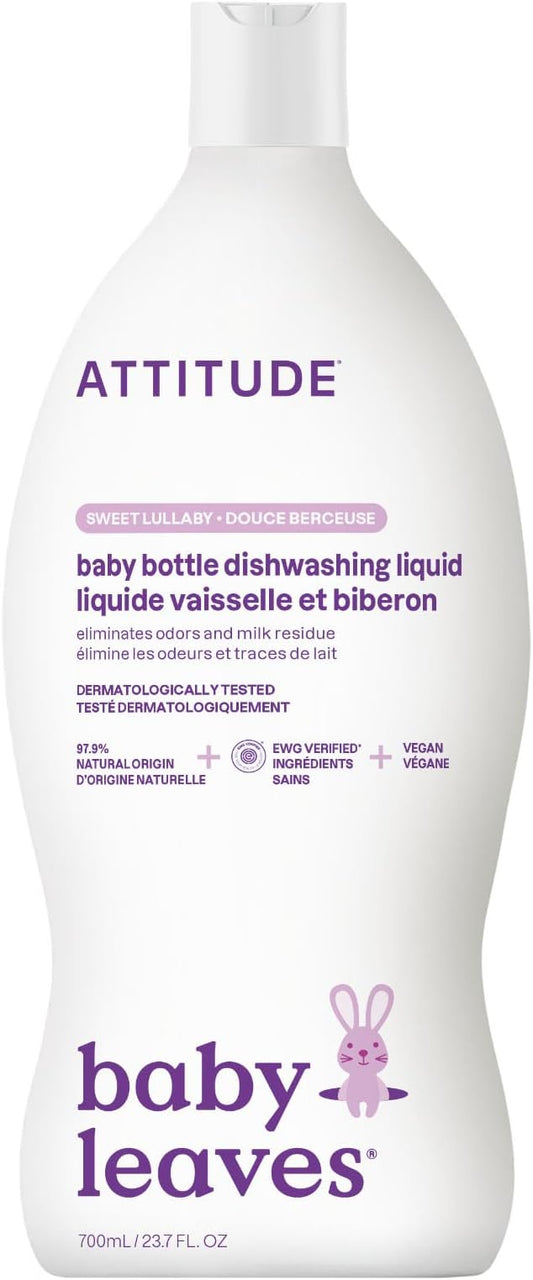ATTITUDE Baby Dish Soap and Bottle Cleaner, EWG Verified Dishwashing Liquid by ATTITUDE