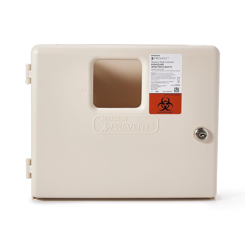 McKesson Prevent Sharps Wall Mounted Cabinet, 12.25 x 4.75 x 10 in, 1 ct