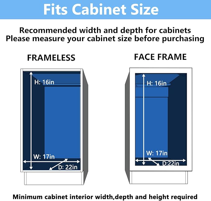2 Tier Individual Pull Out Cabinet Organizer 16½" W x 21½" D, Heavy Duty - Image 4