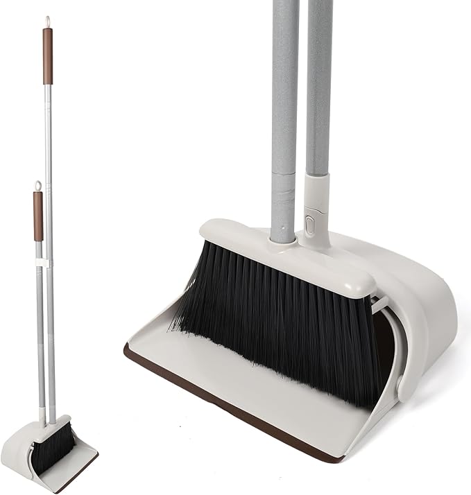 54" Long Handled Broom and Dustpan Set by Unknown