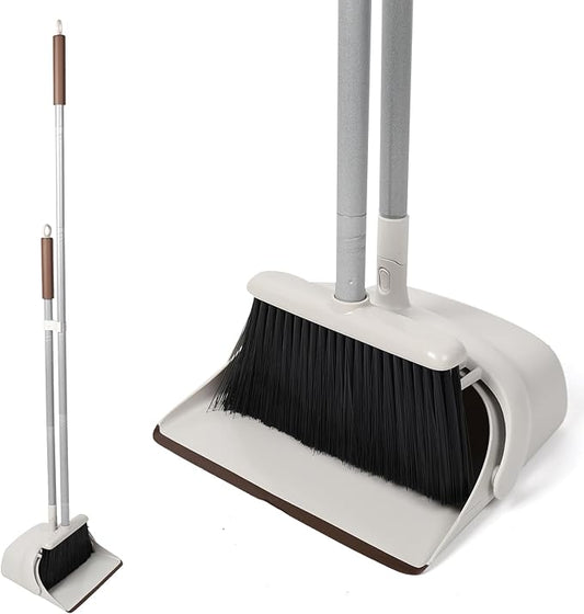54" Long Handled Broom and Dustpan Set by Unknown
