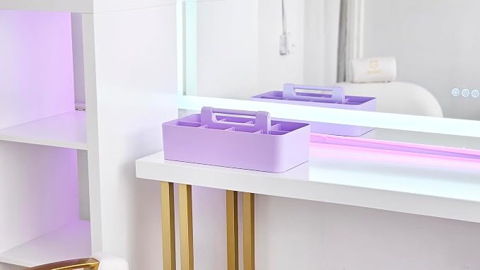 2 PACK Portable DIY 8 Dividers Durable Plastic Tote Tool & Supply Cleaning Caddy - Image 8