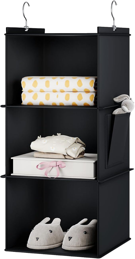 YOUDENOVA Hanging Closet Organizer, 3-Shelf Closet Hanging Storage Shelves by YOUDENOVA