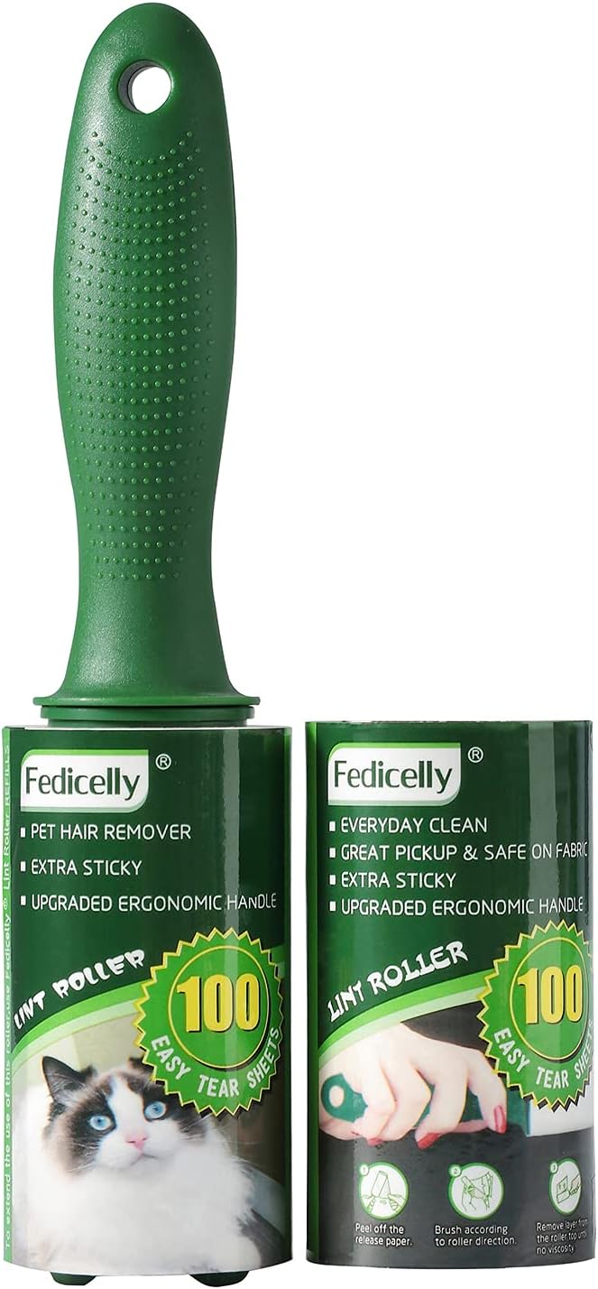 Fedicelly Lint Rollers Pet Hair Extra Sticky Furniture, Cat Dog Hair Remover by Fedicelly