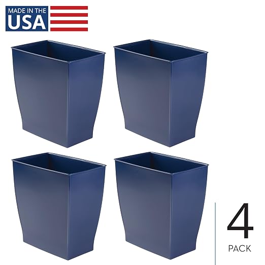 iDesign Small Rectangular Bathroom Trash Cans - Image 2