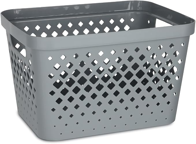 Glad Plastic Storage Basket Set, Value Pack of 6 | Open Storage Bins - Image 2