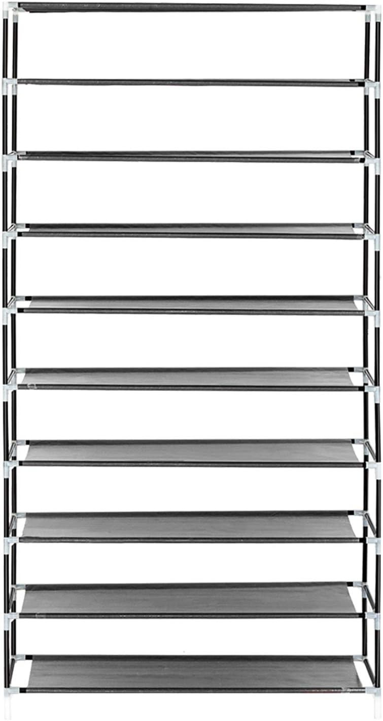 10 Tier Shoe Rack with Dustproof Cover Shoe Shelf Storage Organizer, Widen Sh...