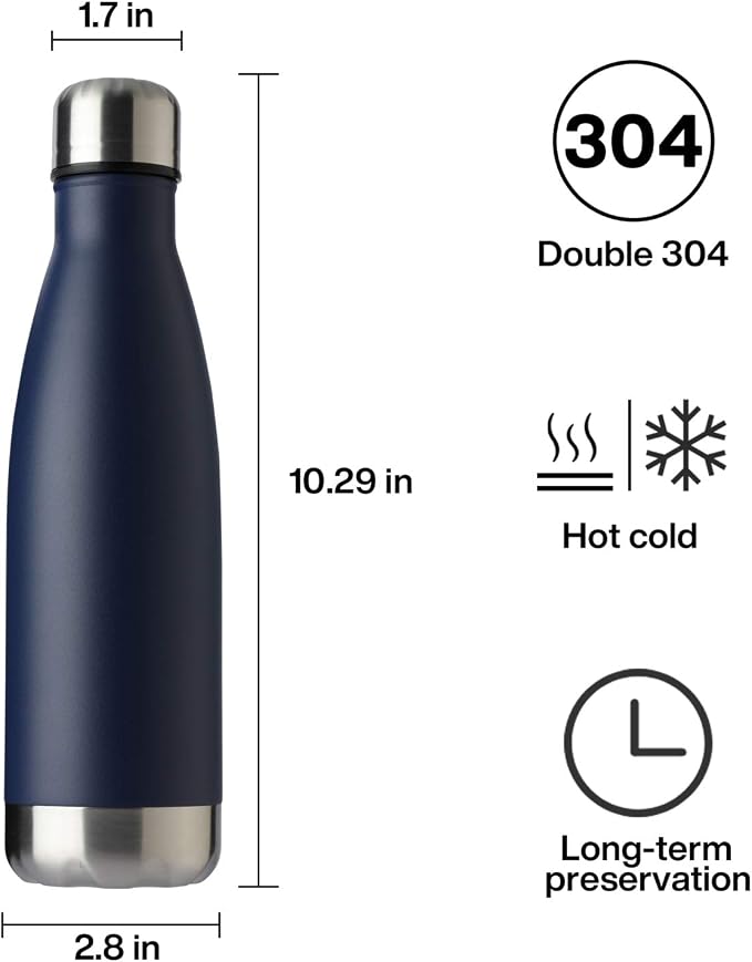 MEWAY 17oz Sport Water Bottle 8 Pack Vacuum Insulated Stainless Steel - Image 6