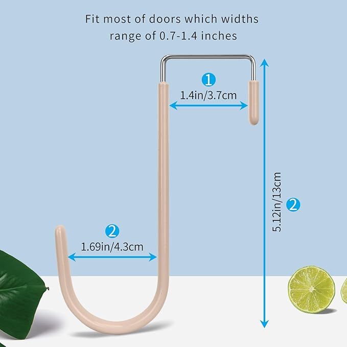 FYY Over The Door Hooks, 4 Pack Door Hangers Hooks - Image 2