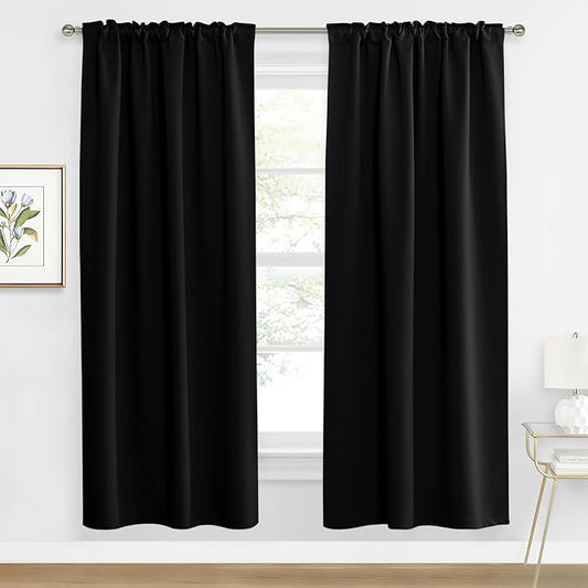 RYB HOME Blackout Curtains for Living Room, Back Tab & Rod Pocket Top by RYBHOME