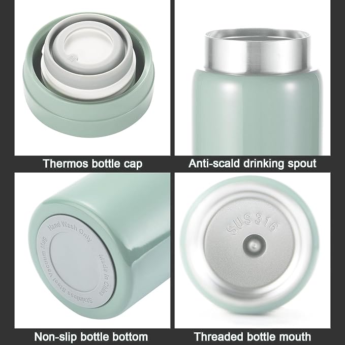 10oz Mini Water Bottle Stainless Steel Thermos Small Flask - Image 3