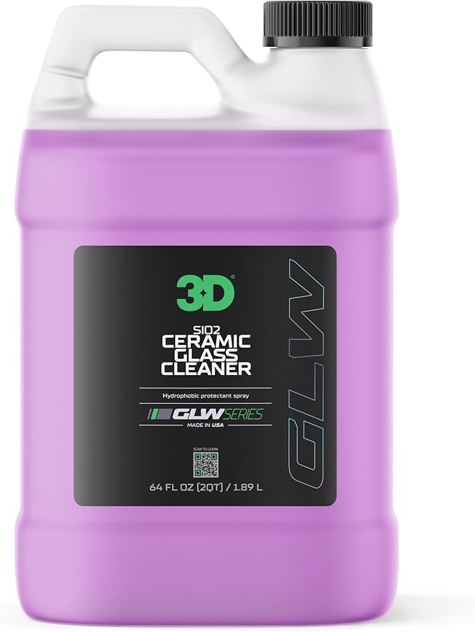 3D SiO2 Ceramic Glass Cleaner, GLW Series | Water & Rain Repellent | by 3DCarCare