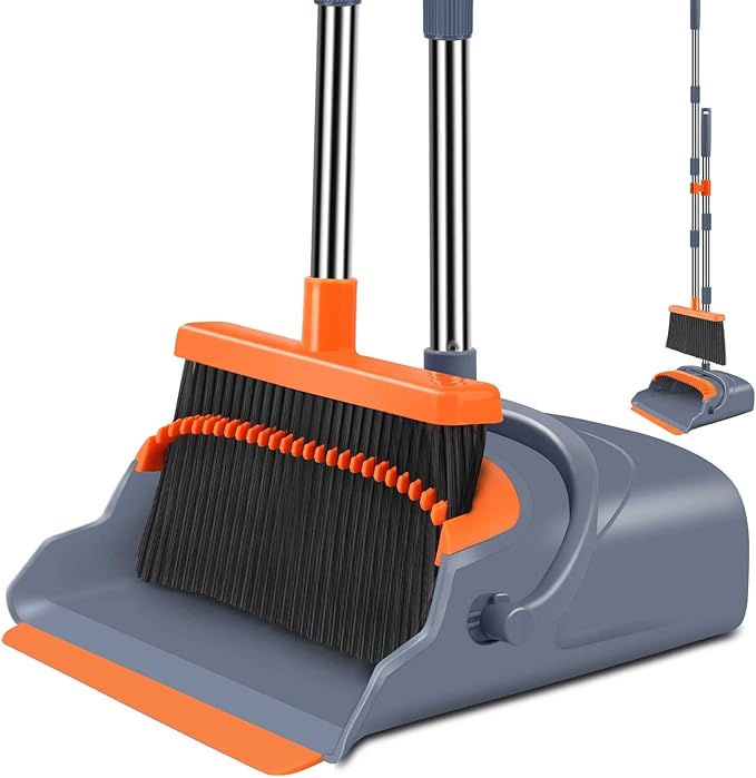 kelamayi Upgrade Broom and Dustpan Set, Self-Cleaning by Kelamayi