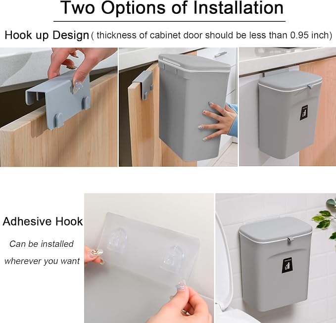 Tiyafuro 2.4 Gallon Kitchen Compost Bin - Image 4