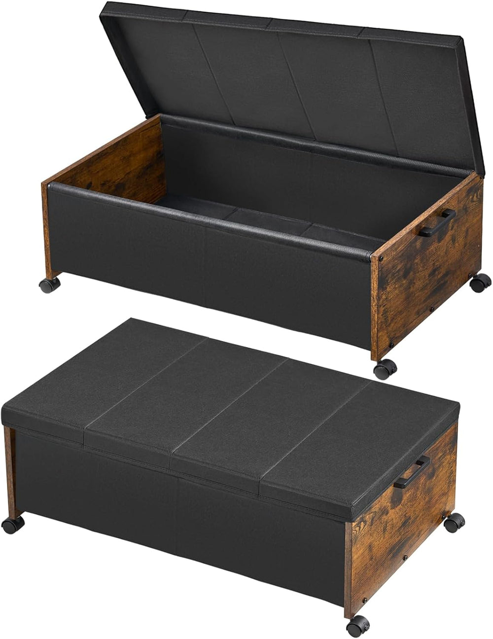 FOUCSSOMEI Under Bed Drawers on Wheels, XXXXL Size, UnderBed Storage with Whe...