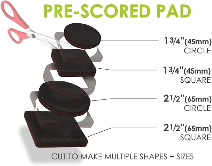 GorillaPads Non-Slip Furniture Pads/Grippers, Rubber Floor Protectors - Image 2