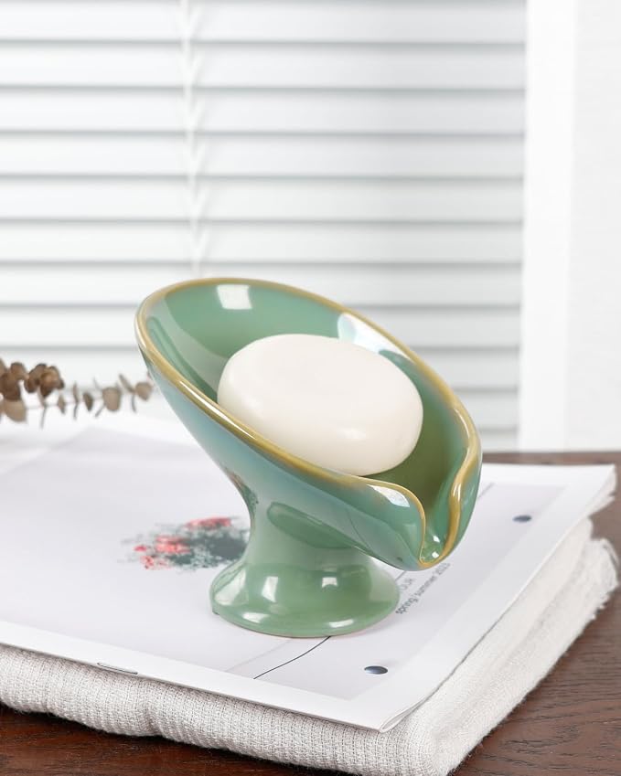 Soap Dish, Self Draining Bar Soap Holder - Image 8