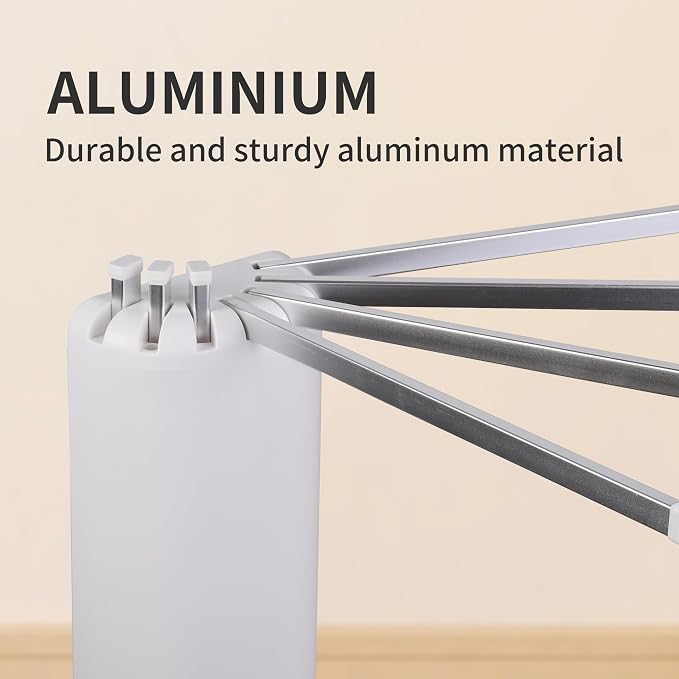 LEQ Wall Mounted Clothes Drying Rack, Garment Rack Foldable Space Saving - Image 5