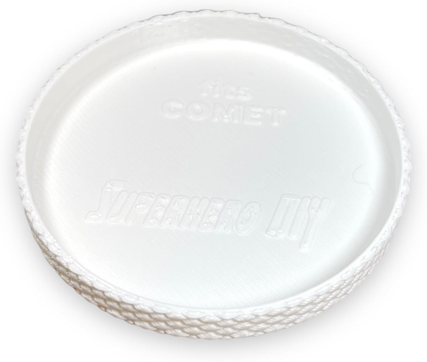 Flexible Reusable Lid compatible with Comet Cleanser | Fits snugly on powder cleanser can | Cover for cans like Comet cleaner cans (White)